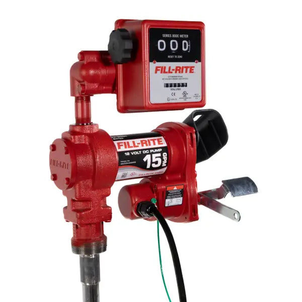 FR1211HLN 12V DC 57 LPM Fuel Transfer Pump with Meter