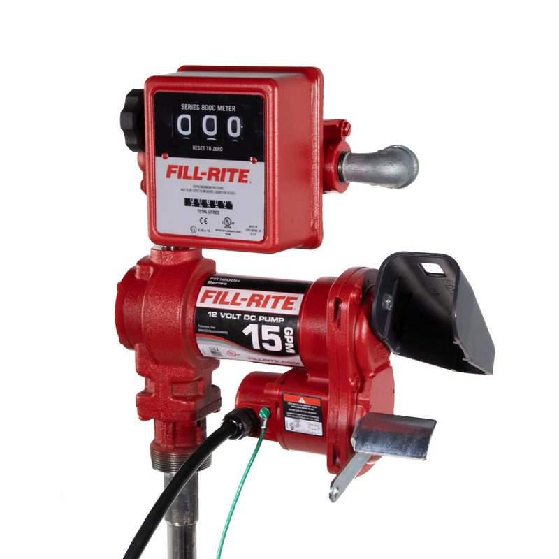 FR1211HLN 12V DC 57 LPM Fuel Transfer Pump with Meter