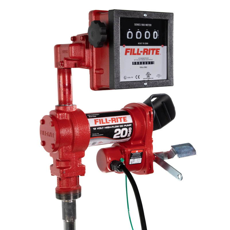 FR4211HLN 12V DC 20 GPM Fuel Transfer Pump with Meter