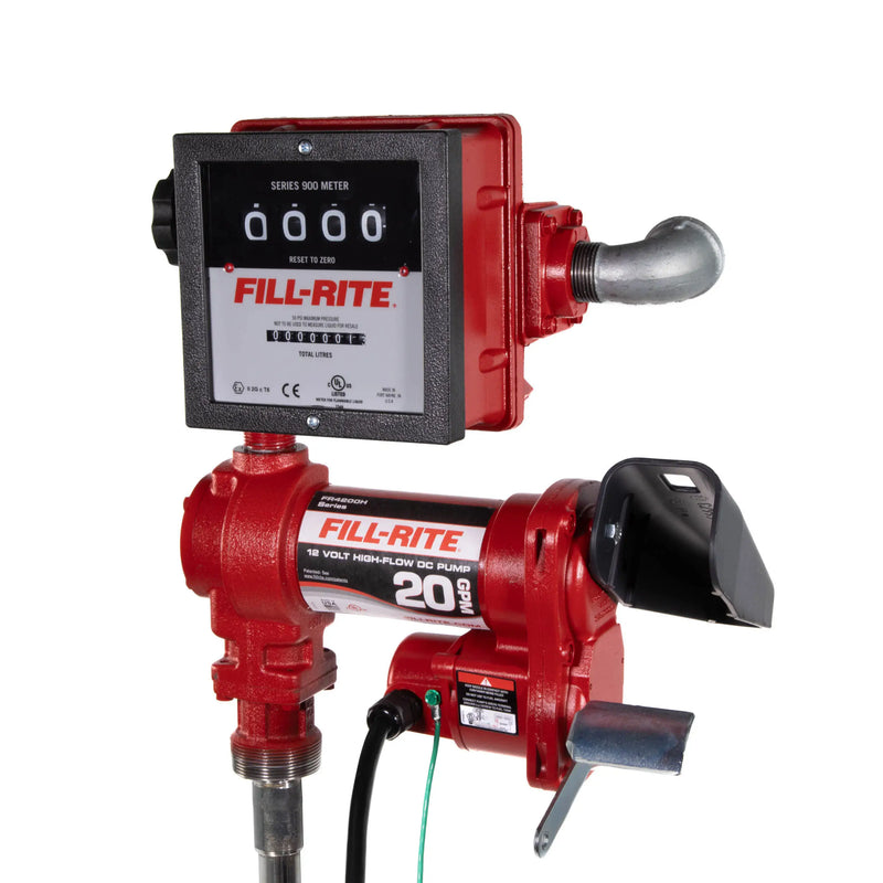 FR4211HLN 12V DC 20 GPM Fuel Transfer Pump with Meter