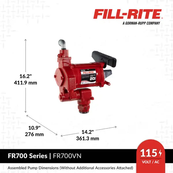 FR700VN  115V AC 20 GPM Fuel Transfer Pump