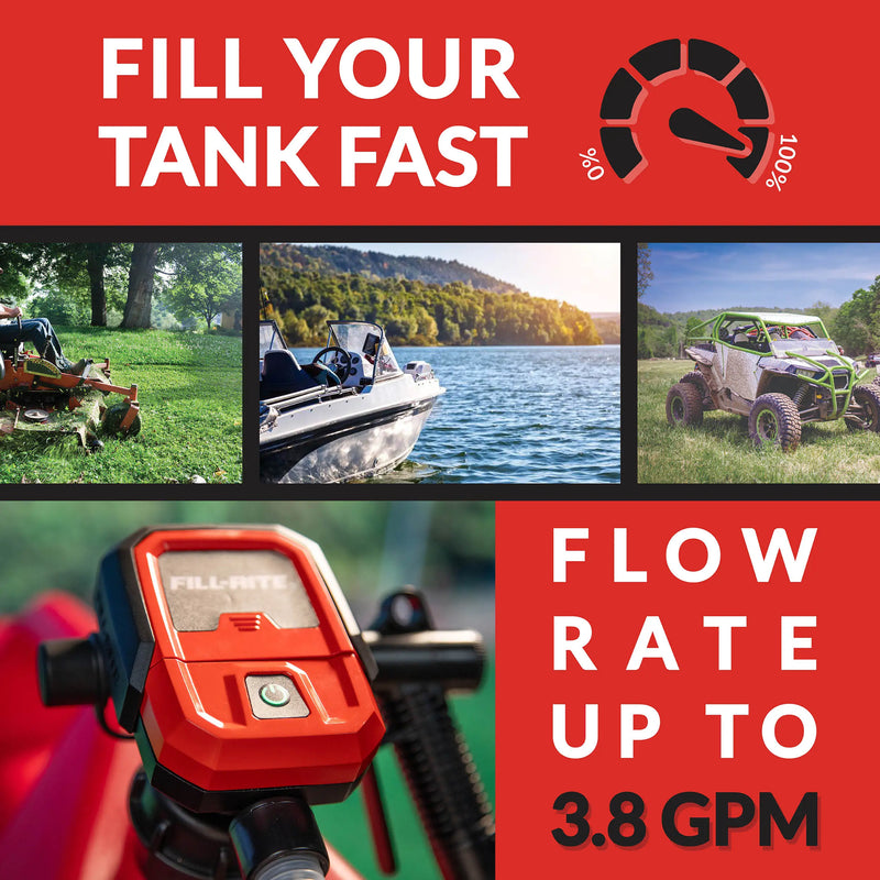 Fill-Rite FRBPA Battery-Powered Liquid Transfer Pump w/Auto-Stop - 3.8 GPM, AA Batteries (Not Included)