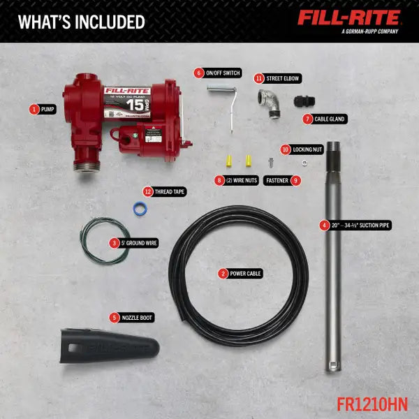 FR1210HN 12V DC 15 GPM Fuel Transfer Pump