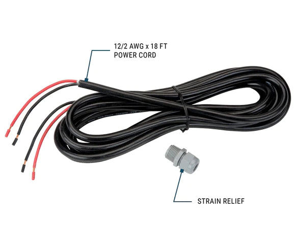 12 X 18 FOOT GAUGE POWER CORD FOR 12V FUEL TRANSFER PUMPS 110242-01