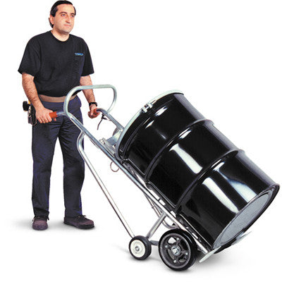 Drum Truck with Hand Brake, Aluminum Construction, 25 - 55 US Gal. (20 - 45 Imperial Gal.)
