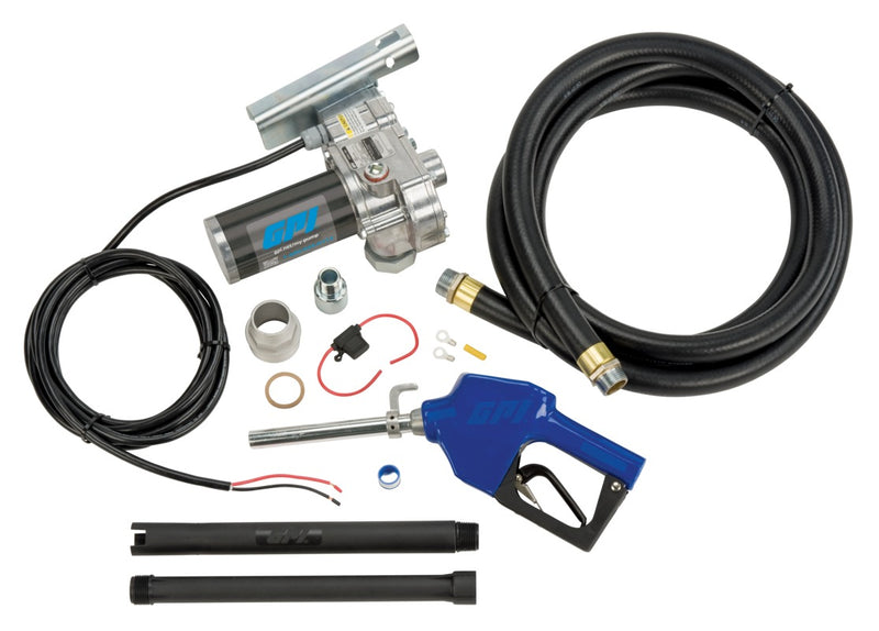GPI M-150S-AU 12-Volt  POMPE DE TRANSFERT DE CARBURANT avec pistolet automatique (15 GPM) 110000-100