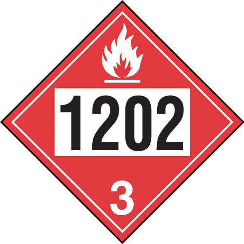 1202 TMD placard (STICKER CLASS 3UN)