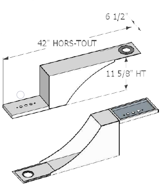 ALUMINUM SUPPORT ON TANK FOR SAPPHIRE 9912542665