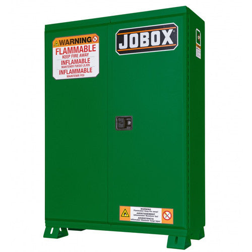 JOBOX 1-857670 45 Gallon Heavy-Duty Self-Closing Safety Cabinet (Green)