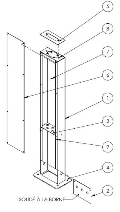 Pedestal - Stainless Steel 80050191